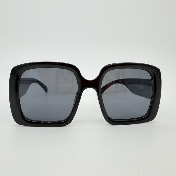 Oversized Square Sunglasses Black Retro Mod Thick Frame LS7180 UV400 Protection - Picture 2 of 8